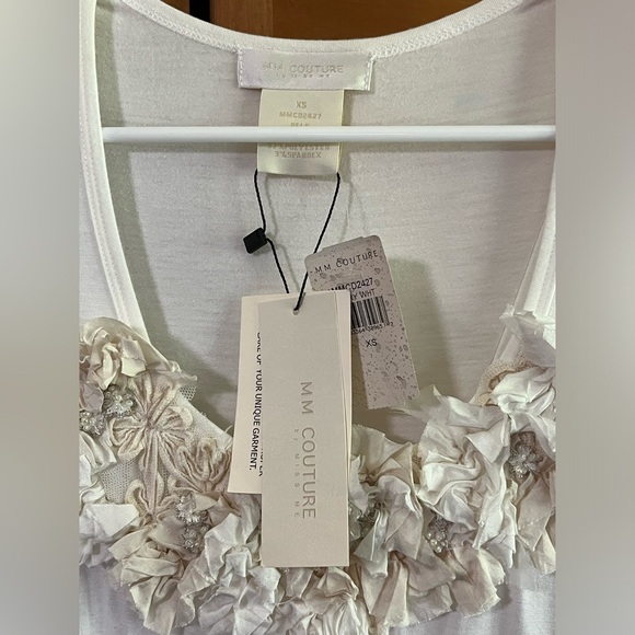 Sweet, light, fun summer dress, embellished with beads and lace women’s xs - Picture 2 of 7